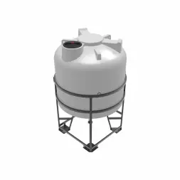 Емкость ЦКТ 5000 л с патрубком 90мм с фланцем под плотность до 1,2 г/см3 белая в обрешетке