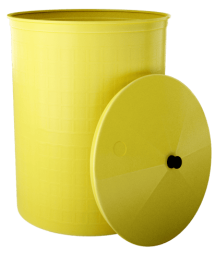 Бочка пластиковая садовая для дождевой воды и полива, 150л, желтый [370]