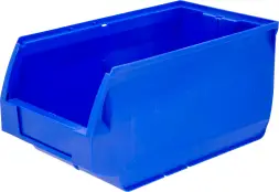 Ящик (лоток) пластиковый сплошной, 400x230x200 мм, 18.4 л, синий [5004]