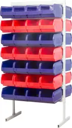 Ящик (лоток) пластиковый сплошной, 400x230x200 мм, 18.4 л, синий [5004]