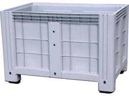 Крупногабаритный сплошной пластиковый контейнер на ножках SDBOX, 1200х800х800 мм, серый [SDBOX 1208 S серый]