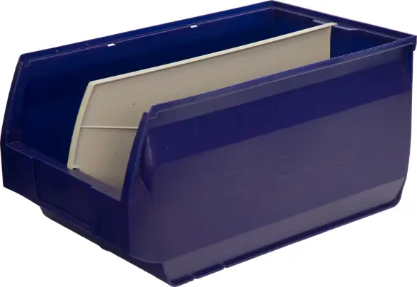 Ящик (лоток) пластиковый сплошной, 500x310x250 мм, 38.75 л, синий [5006]