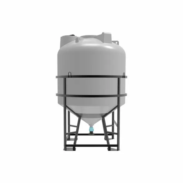 Емкость ЦКТ 5000 л с патрубком 110мм с фланцем белая в обрешетке