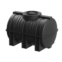 Емкость пластиковая горизонтальная для хранения воды и дизельного топлива, 1000 л, черный [TG1000S1]