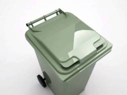 Пластиковый мусорный контейнер на колесах, 240 литров