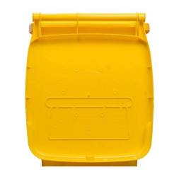 Мусорный контейнер пластиковый для ТБО/ТКО на колесах с крышкой, 120 л, синий