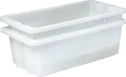 Ящик сплошной пластиковый, 600x300x195 мм, 27 л, белый [417 м]