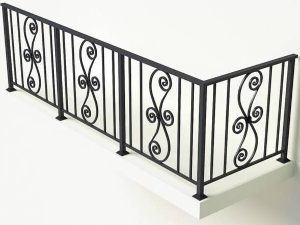 Металлическое балконное ограждение БО-3, 1 пог. м.