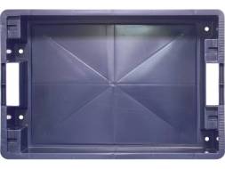 Ящик пластиковый со сплошными стенками и дном, 600х400х150 мм, синий [225]