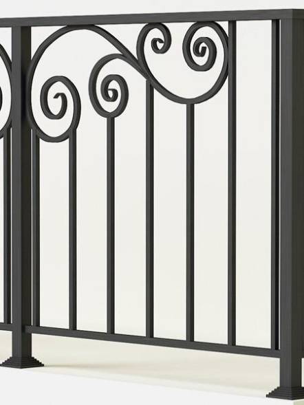 Металлическое балконное ограждение БО-7, 1 пог. м.