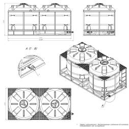 Комплект полного слива торцевой с кранами G3 на две емкости TR