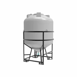 Емкость ЦКТ 5000 л с патрубком 110мм с фланцем под плотность до 1,5 г/см3 белая в обрешетке
