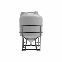 Емкость ЦКТ 5000 л с патрубком 110мм с фланцем под плотность до 1,5 г/см3 белая в обрешетке