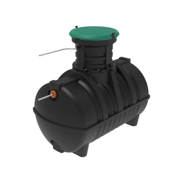 Автономная канализация Rostok Ground 6 с горловиной 600 мм и принудительным отведением, 2800л, черный [5042.2800.899.002]