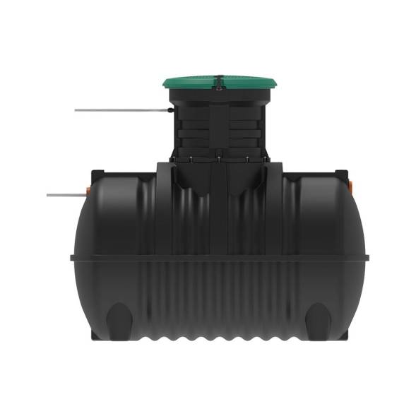 Автономная канализация Rostok Ground 6 с горловиной 600 мм и принудительным отведением, 2800л, черный [5042.2800.899.002]