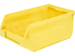 Ящик (лоток) пластиковый сплошной, 170x105x75 мм, 1.34 л, желтый [5001]